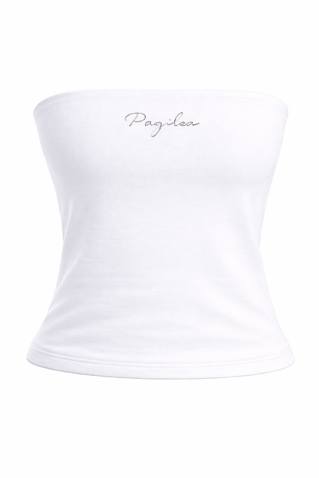 Pagilea Signature Strass Bandeau Top Weiß
