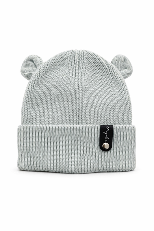 Beanie mit Öhrchen hellblau